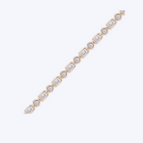 2.15ctw Bezel Set Alternating Shape Tennis Bracelet