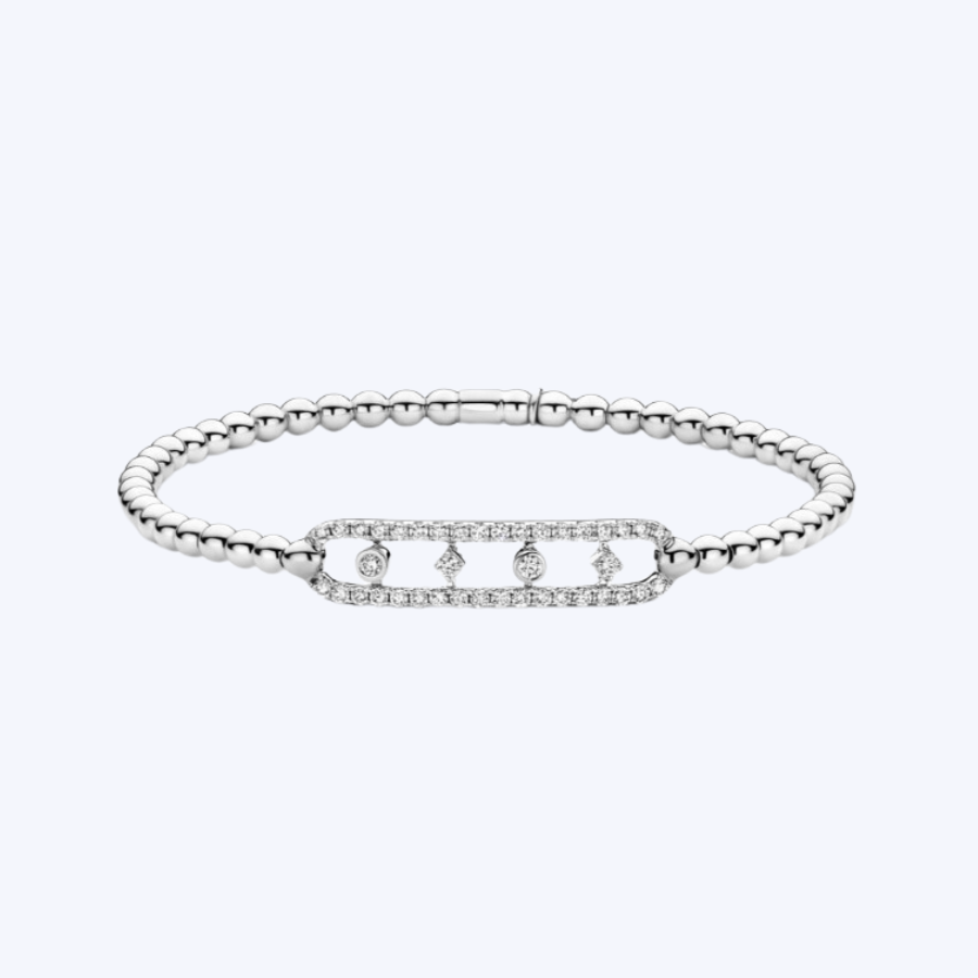Emmy Diamond Open Design Stretch Bracelet