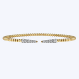 Bujukan Bead Cuff Bracelet with Diamond Pave Spikes