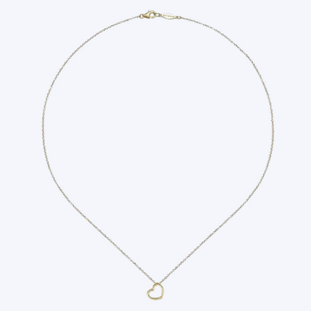 Tilted Heart Pendant Necklace