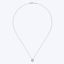 Load image into Gallery viewer, Pearl and Diamond Halo Pendant Necklace
