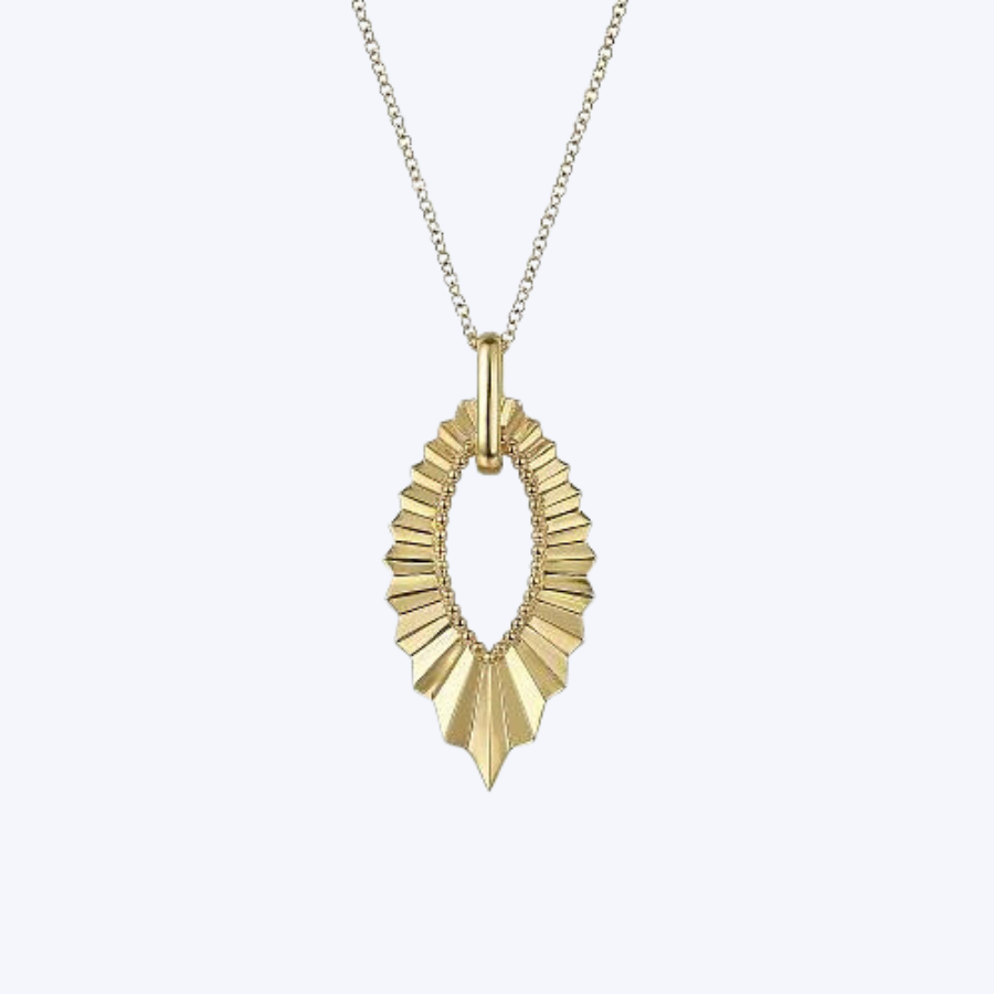 Augmented Marquise Shape Diamond Cut Pendant Necklace