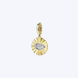 Diamond Cut Evil Eye Medallion