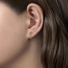 Load image into Gallery viewer, Twisted Huggie Earrings
