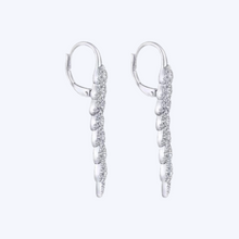 Load image into Gallery viewer, Elongated Vertical Diamond Branch Drop Earrings
