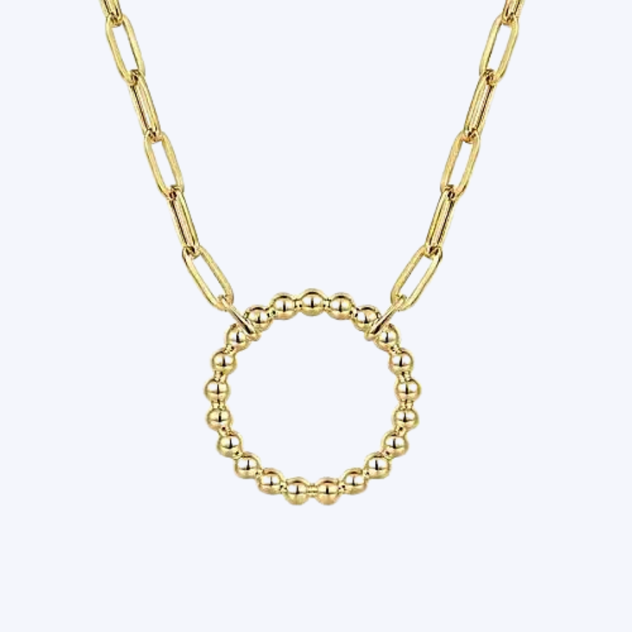 Chain Necklace with Circle