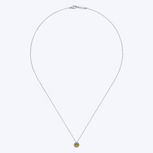 Load image into Gallery viewer, Citrine and Diamond Halo Pendant Necklace
