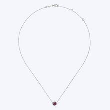 Load image into Gallery viewer, Gaby Pink Tourmaline and Diamond Halo Pendant Necklace
