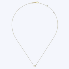 Load image into Gallery viewer, Gaby Diamond M Initial Pendant Necklace
