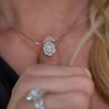 Load image into Gallery viewer, Oval Cut Diamond Drop Pendant
