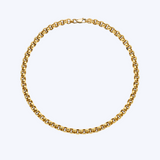 Classic Round Byzantine Link Chain Necklace
