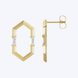 Geometric Diamond Stud Drops
