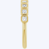 Asscher Lab-Diamond Bezel Band