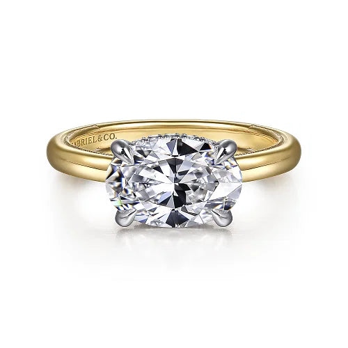 Sandi Horizontal Oval Diamond Engagement Ring