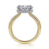 Sandi Horizontal Oval Diamond Engagement Ring