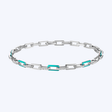 Load image into Gallery viewer, Enamel &amp; Diamond Link Bracelet
