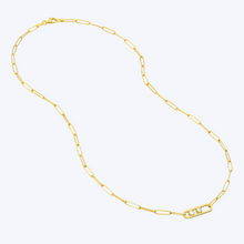 Load image into Gallery viewer, Twin Diamond Paper Clip Necklace
