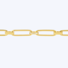 Load image into Gallery viewer, Pave Diamond Accented Paper Clip Chain Bracelet
