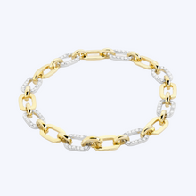 Load image into Gallery viewer, Alternating Diamond Link Bracelet
