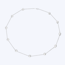 Load image into Gallery viewer, Akoya Pearl Tin Cup Necklace
