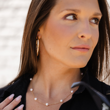 Load image into Gallery viewer, Akoya Pearl Tin Cup Necklace
