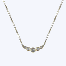 Load image into Gallery viewer, Bezel Set Graduating Diamond Bar Necklace
