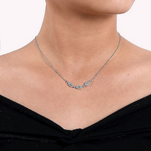 Load image into Gallery viewer, Baguette &amp; Round Hexagonal Station Diamond Necklace
