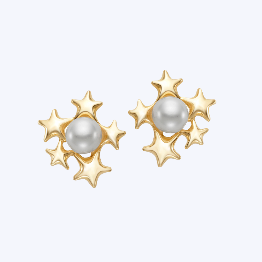 Stars Pearl Studs