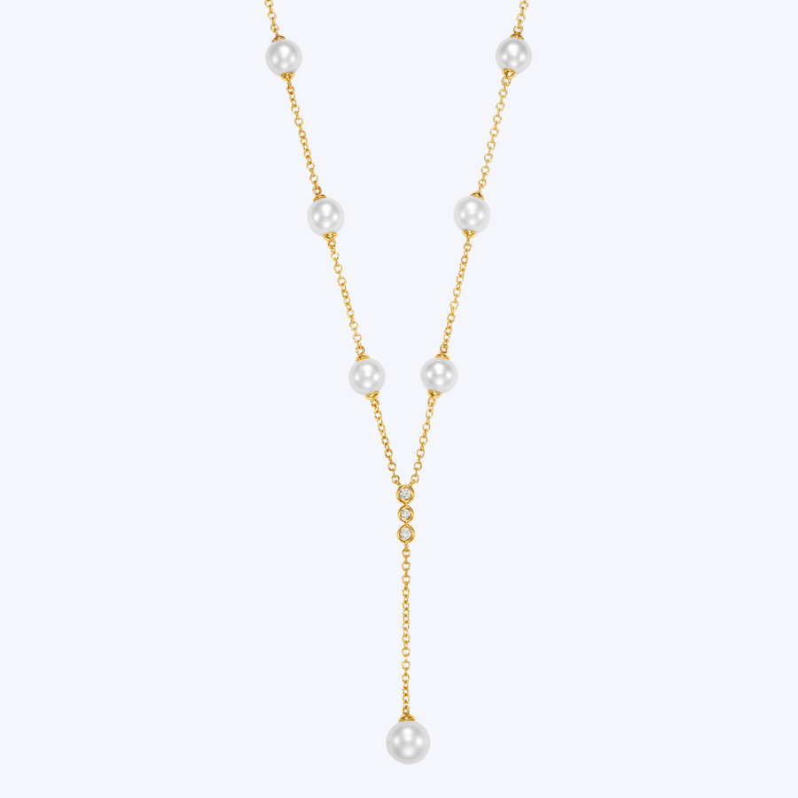 Chandler Pearl & Diamond Necklace
