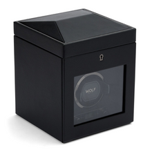 Load image into Gallery viewer, Black British Racing Single Watch Winder w/ Storage
