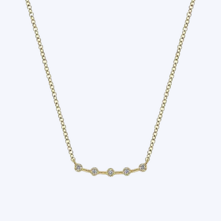 Stations Curved Bar Necklace