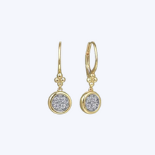 Load image into Gallery viewer, Diamond Cluster Lever Back Earrings
