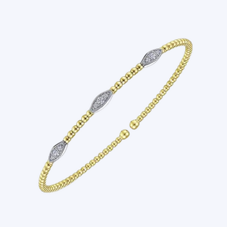 Diamond Marquise Stations Bangle