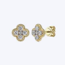 Load image into Gallery viewer, Twisted Rope Diamond Stud Earrings
