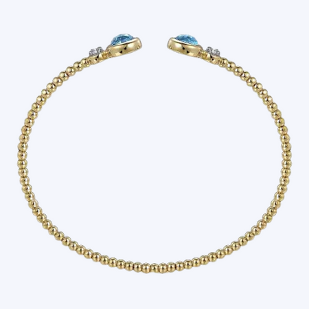 Bujukan Diamond and Blue Topaz Bangle