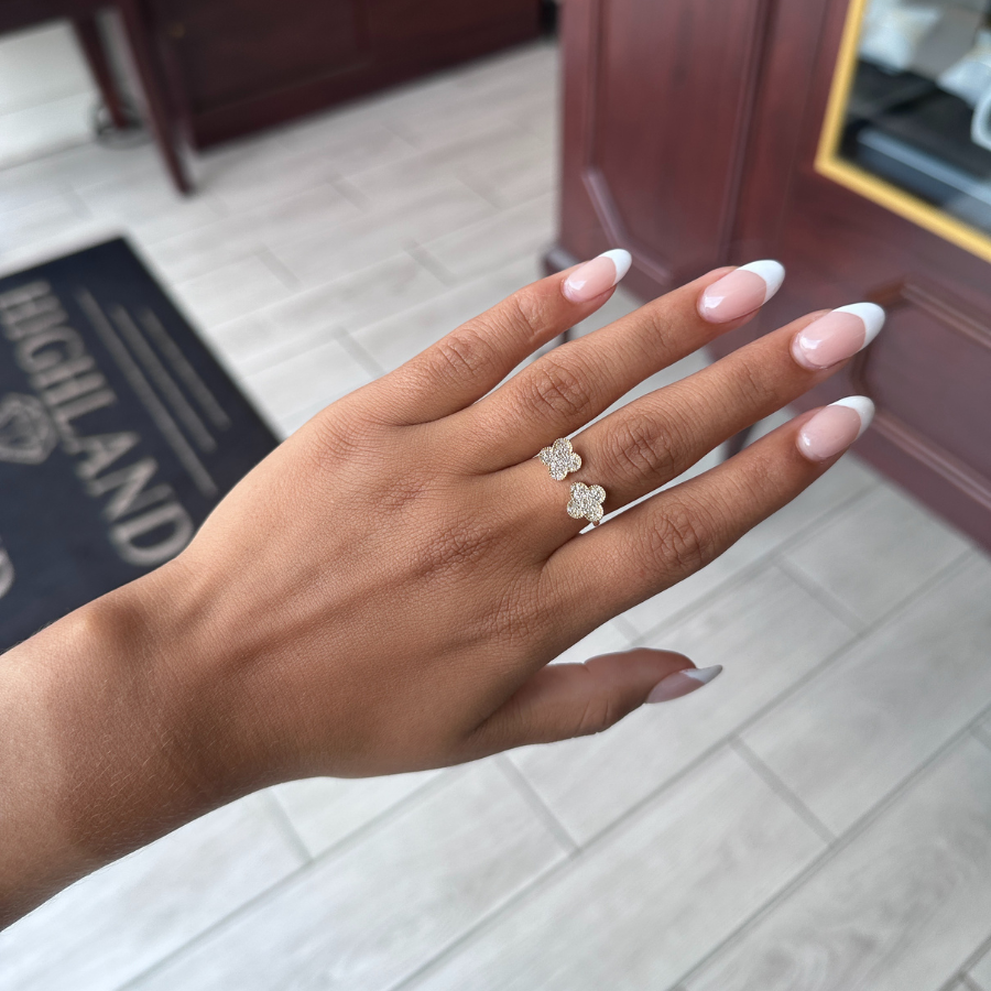 Flor De Lis Double Ring