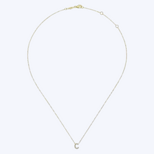Load image into Gallery viewer, Diamond C Initial Pendant Necklace
