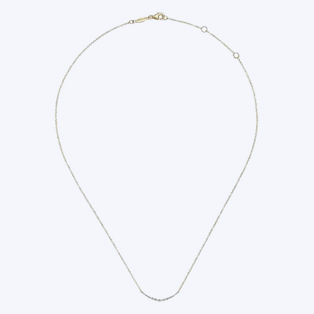 Diamond Curved Bar Necklace