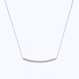 Annabeth Diamond Pave Curved Bar Necklace