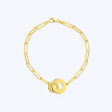 Load image into Gallery viewer, Interlocked Disc Paper Clip Bracelet
