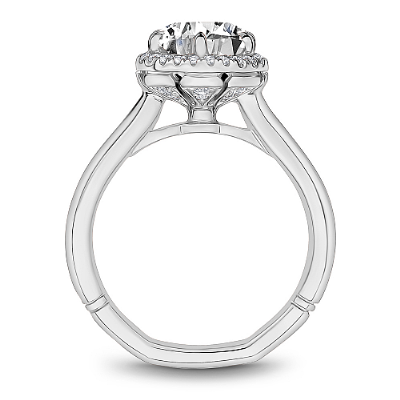 6 Claw Prong Halo Engagement Ring