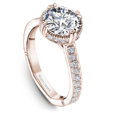 Claw & Channel Prong-Set Diamond Engagement Ring