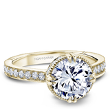 Claw & Channel Prong-Set Diamond Engagement Ring