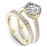 Claw & Channel Prong-Set Diamond Engagement Ring