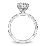 Accented Engagement Ring with Hidden Halo & Diamond Shank (0.05ct Diamonds)