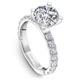 Accented Engagement Ring with Hidden Halo & Diamond Shank (0.05ct Diamonds)