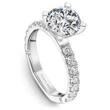 Load image into Gallery viewer, Accented Engagement Ring with Hidden Halo &amp; Diamond Shank (0.05ct Diamonds)
