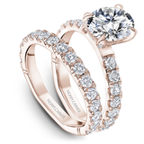 Accented Engagement Ring with Hidden Halo & Diamond Shank (0.05ct Diamonds)