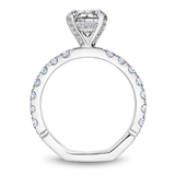 Accented Engagement Ring with Hidden Halo & Diamond Shank (0.05ct Diamonds)