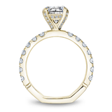 Accented Engagement Ring with Hidden Halo & Diamond Shank (0.05ct Diamonds)